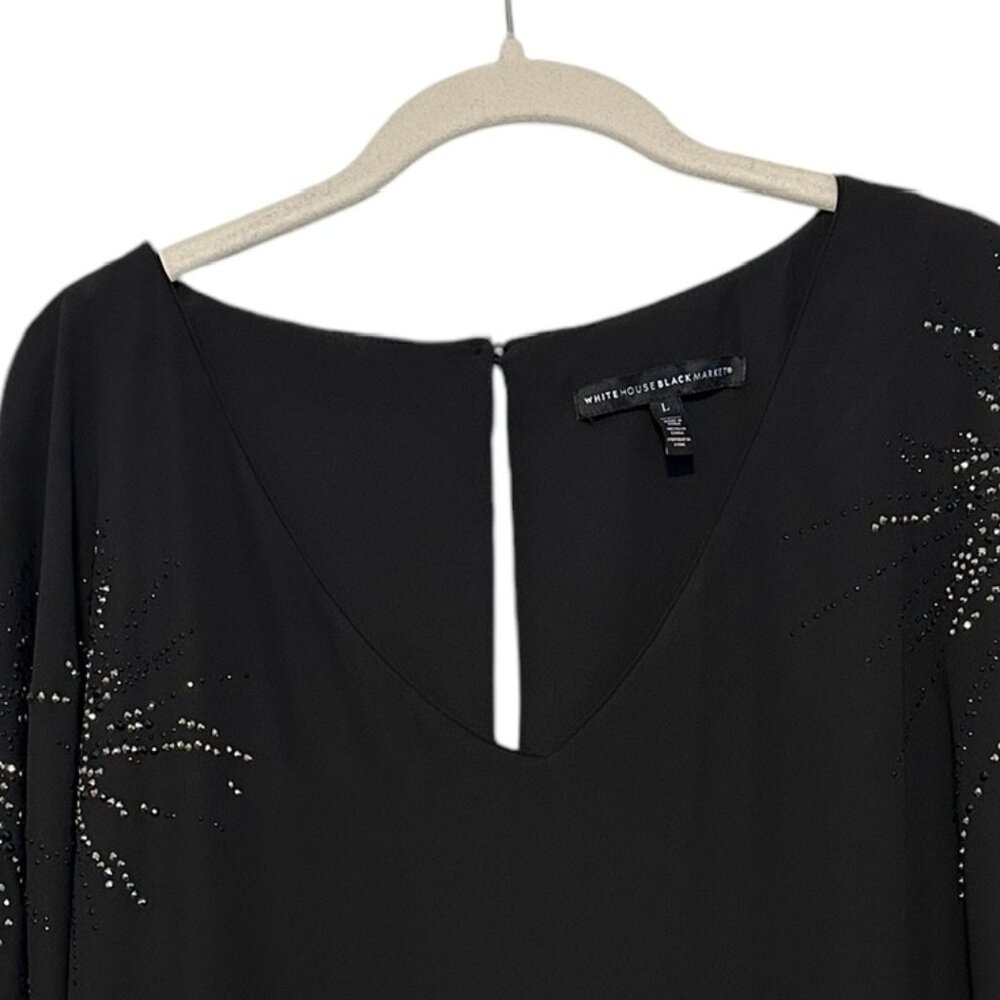 Whitehouse BlackMarket kimono sleeve starburst embellished blouse Size L - Picture 10 of 10